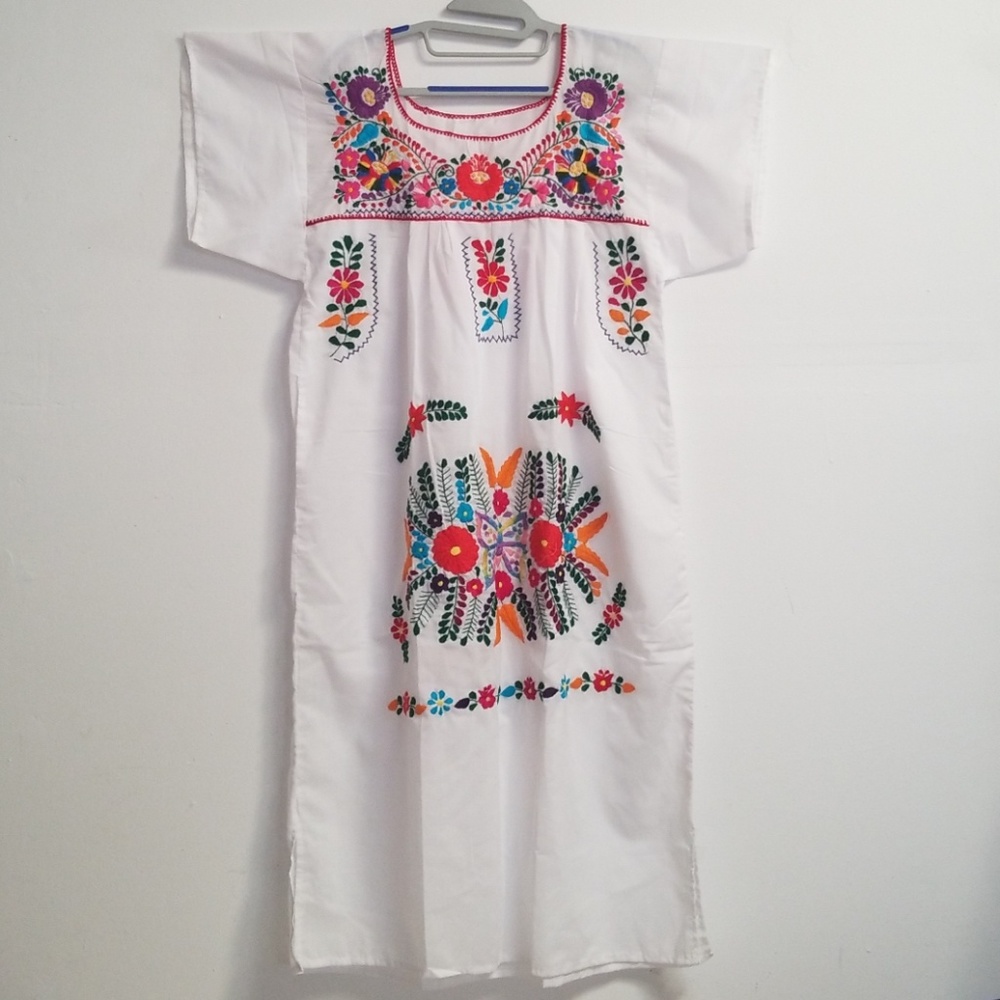 Embroidered Mexican huipil